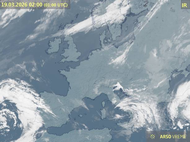 Satelitska slika oblačnosti